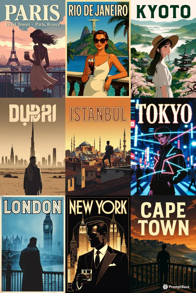 Vintage City Travel Posters
