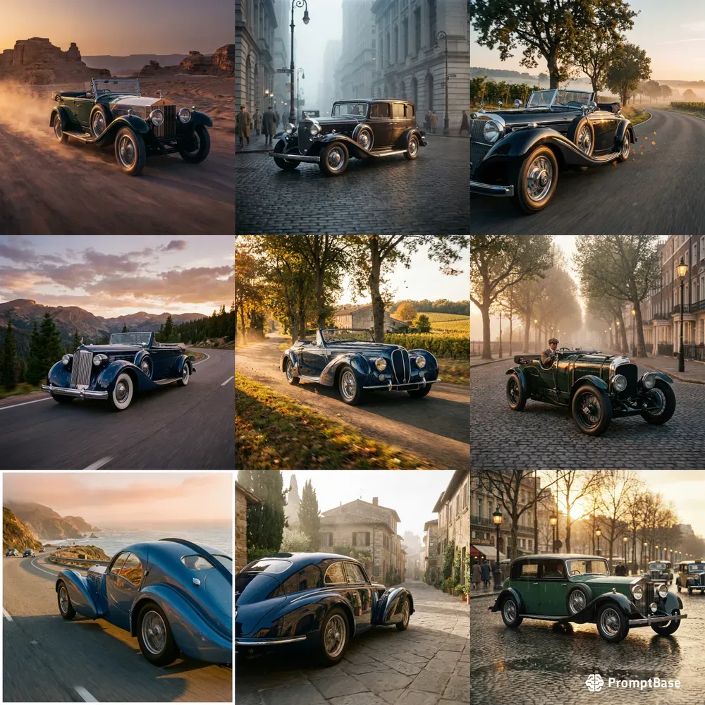 Vintage Luxury Car Cinematic Drives