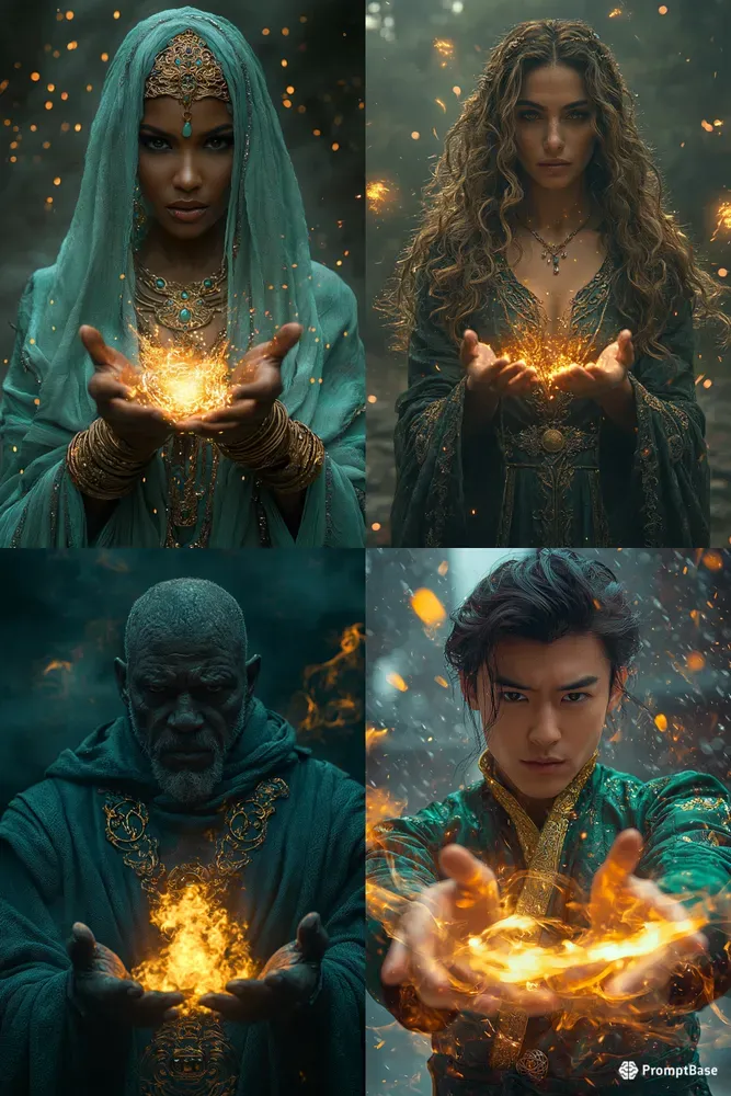 Jade Aurum Sorcerer Fantasy Art
