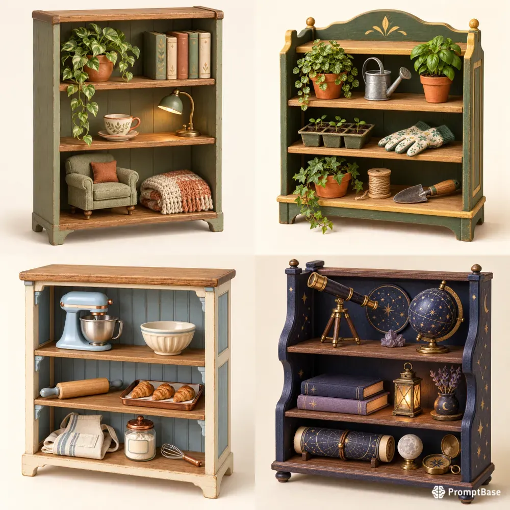 Miniature Hobby Shelf Dioramas