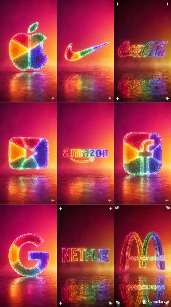 Rainbow Glass Wireframe Logo Constructors