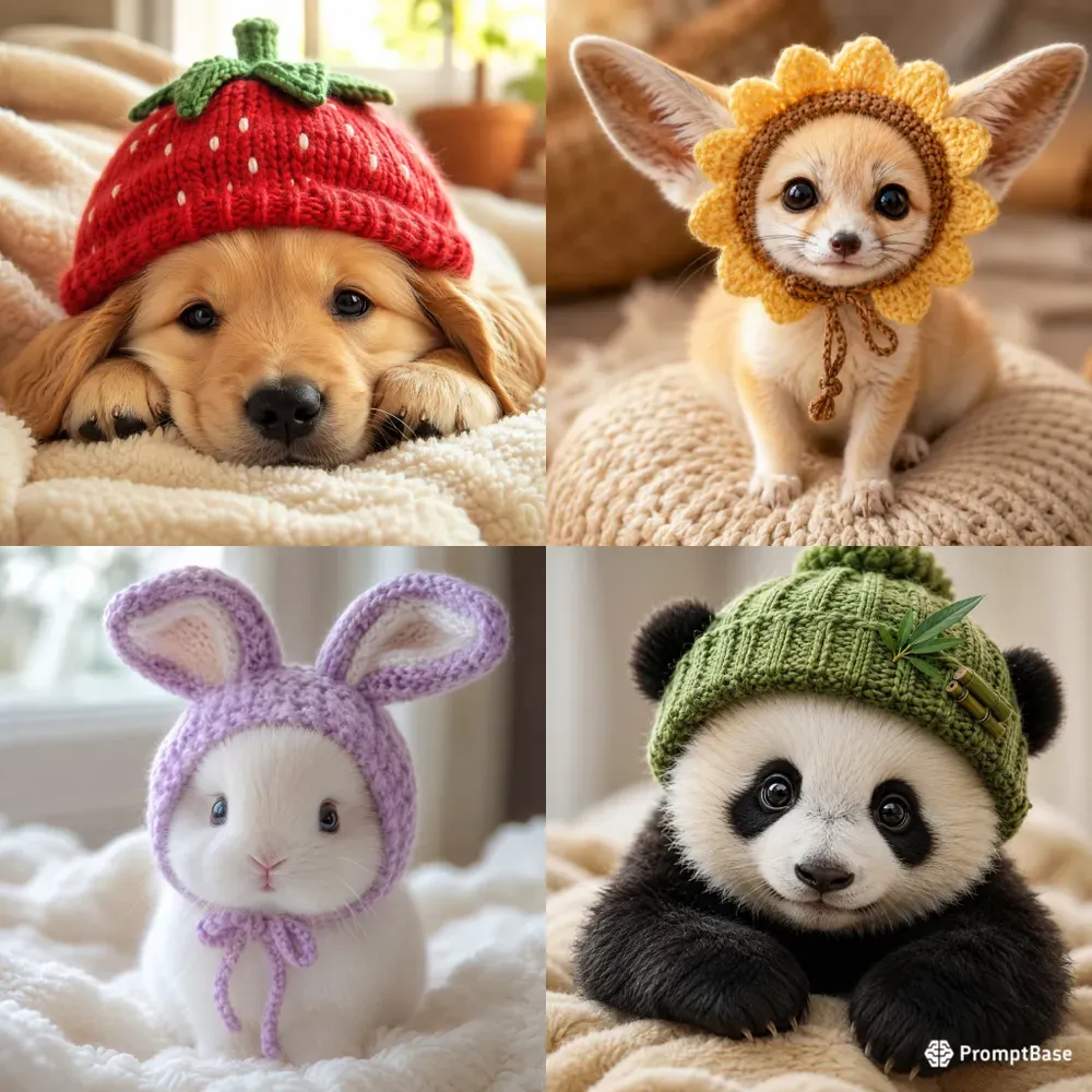Cozy Baby Animal Portrait Masters