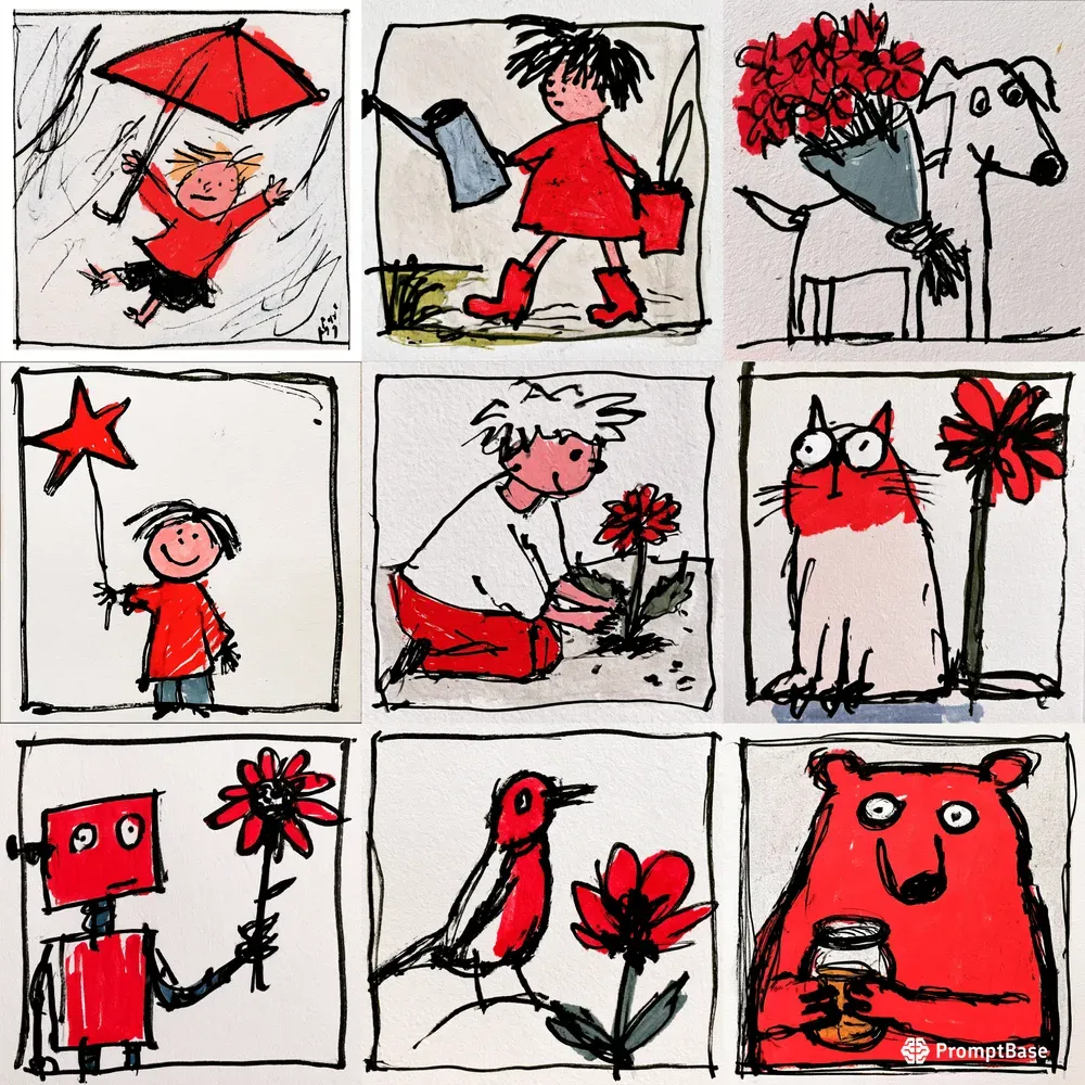 Naive Handdrawn Storybook Illustrations