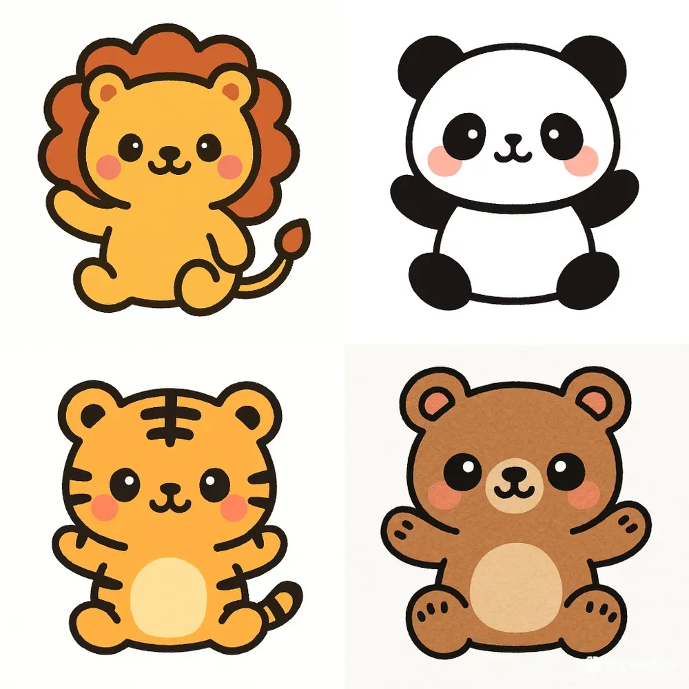 Original Kawaii Doodle Characters