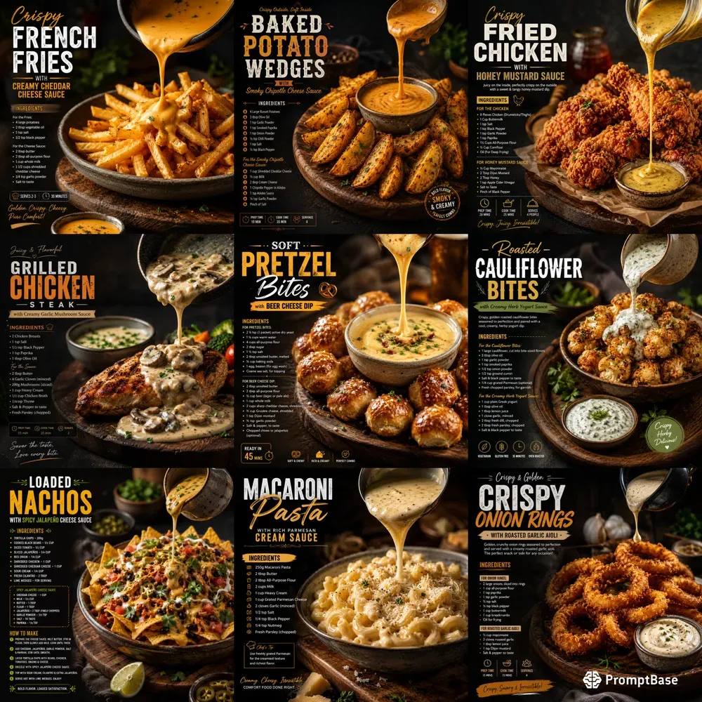 Creamy Food Recipe Posters