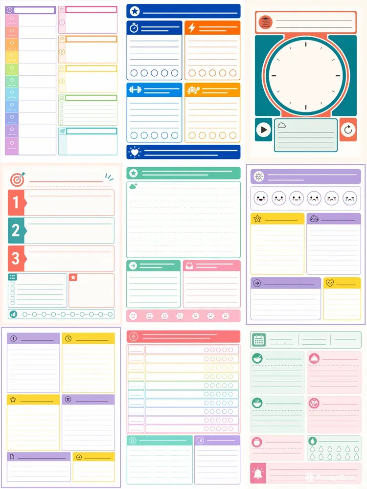 Adhd Color Block Planner Kits