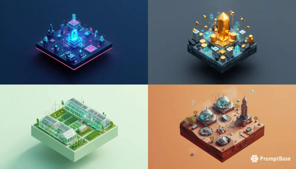 3D Isometric Microworld Generator