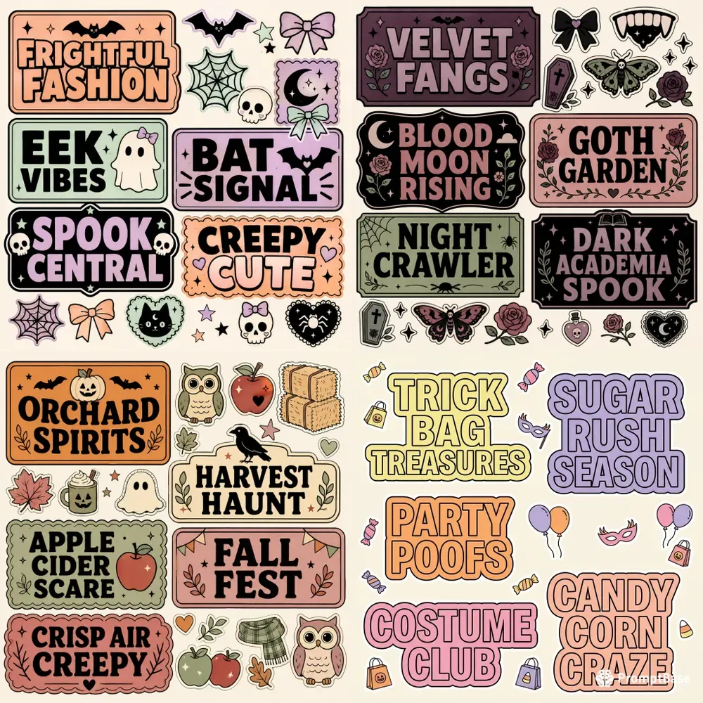 Pastel Halloween Scrap Sheet Generator
