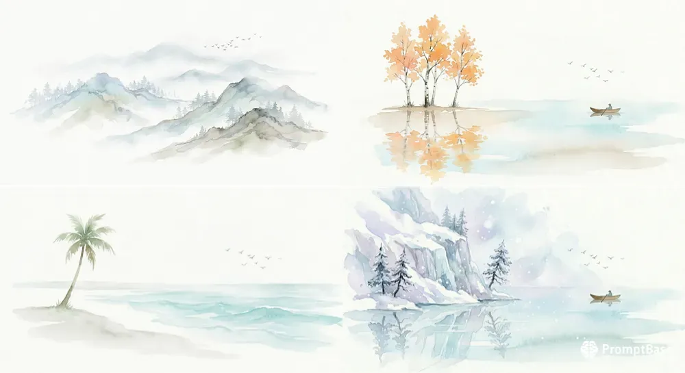 Ethereal Nature Watercolors