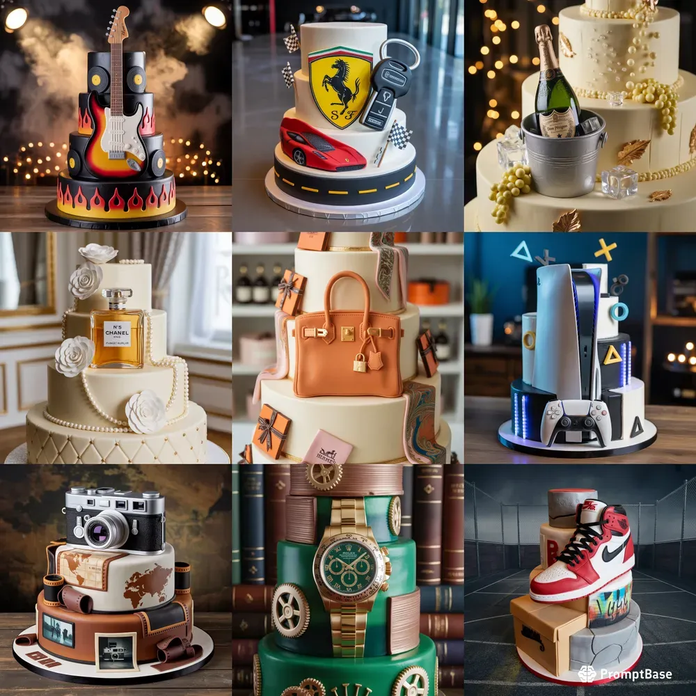Luxury Brand Object Themed Custom Cakes