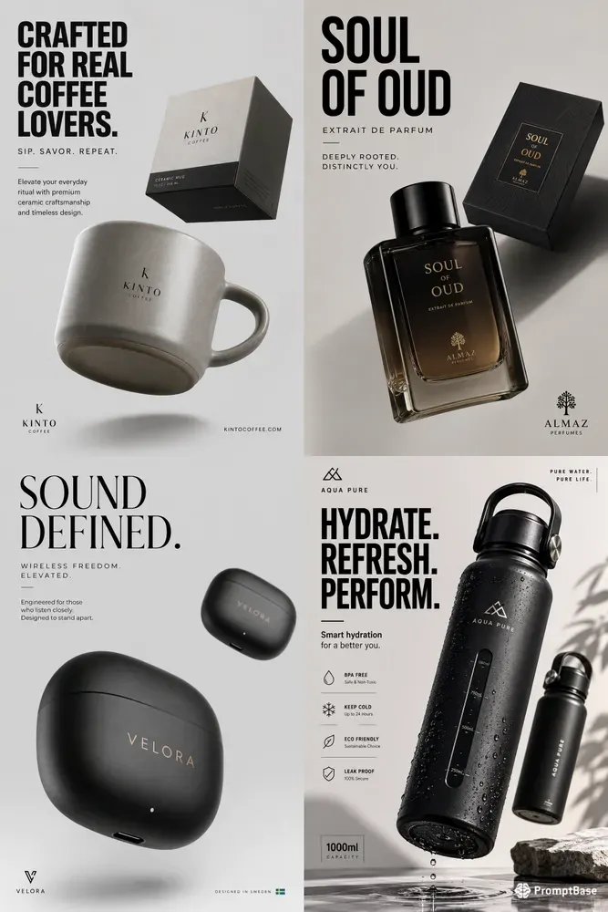 Minimal Luxury Product Posters