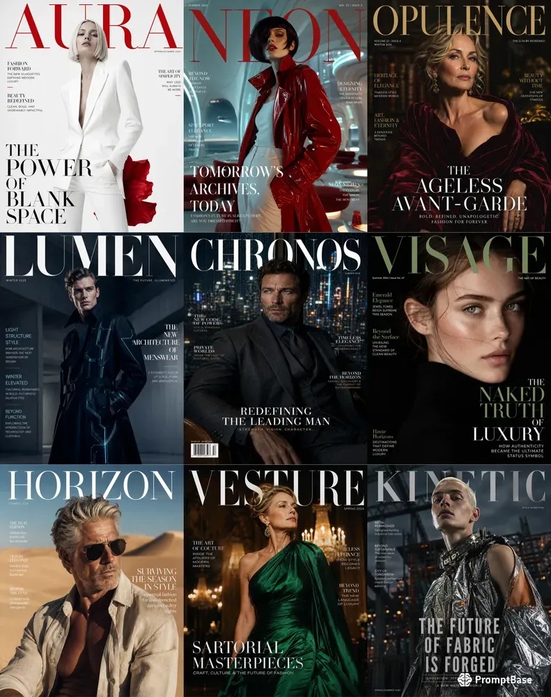 Cinematic Highfashion Magazine Covers
