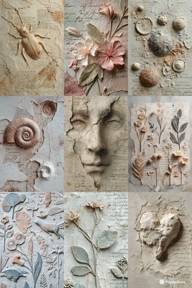 Clay Relief Junk Journal Art