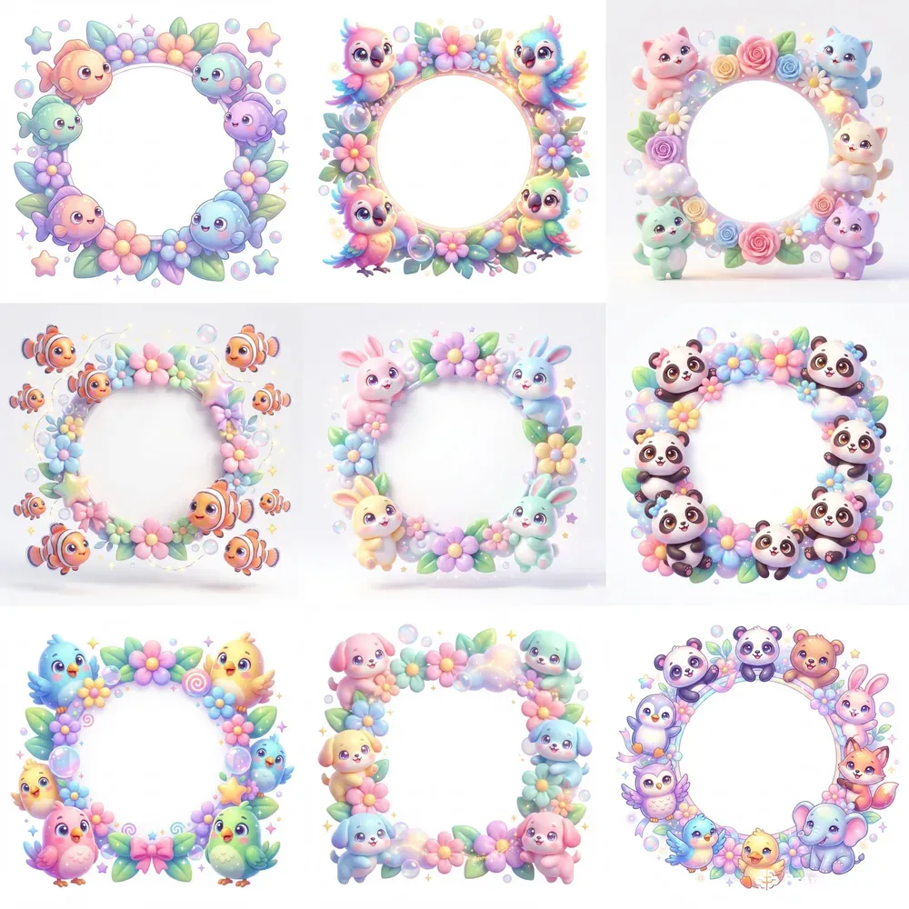 Kawaii Decorative Frames With Cuteness