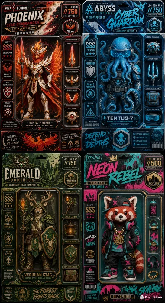 Collectible Mascot Packaging Generator
