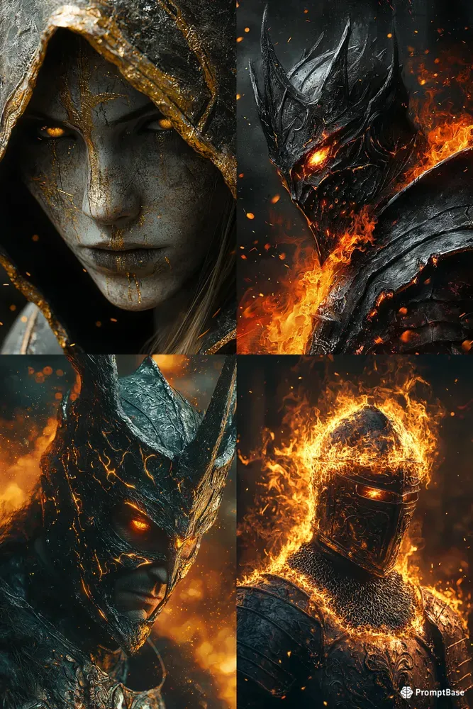 Dark Paladin Portraits Fallen Knight Art
