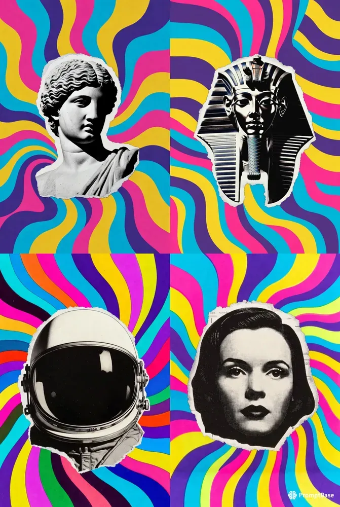 Vibrantly Colored Psychedelic Pop Art