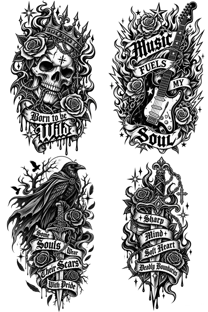 Alternative Emo Hardcore Graphic Designs