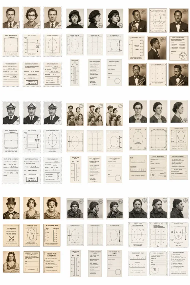 Photo Booth Passport Photo Sheets