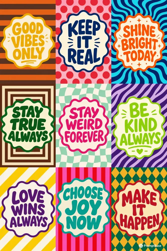 Retro Indie Typography Posters