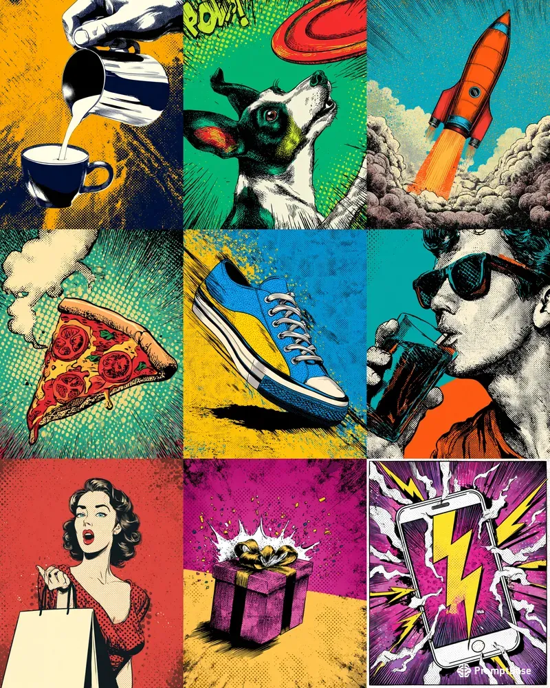 Retro Pop Art Advertising Posters