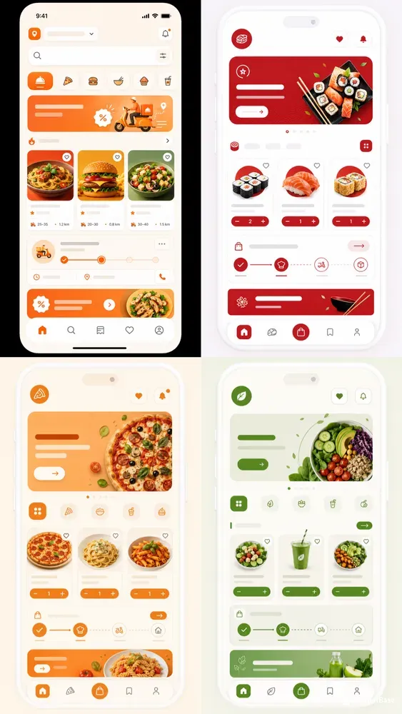 Elite Qcommerce Food UI Layouts