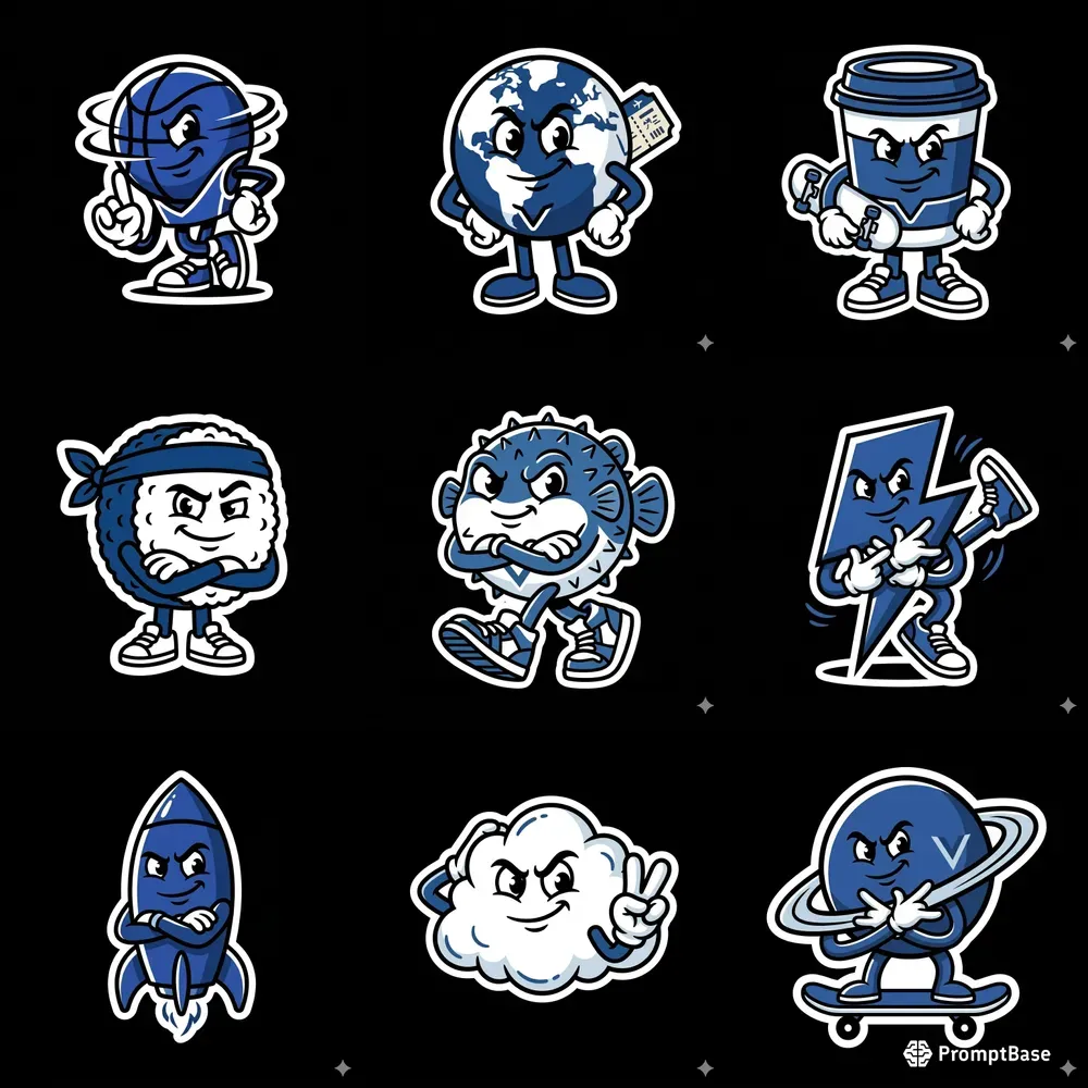 Minimalist Mascot Sticker Generator
