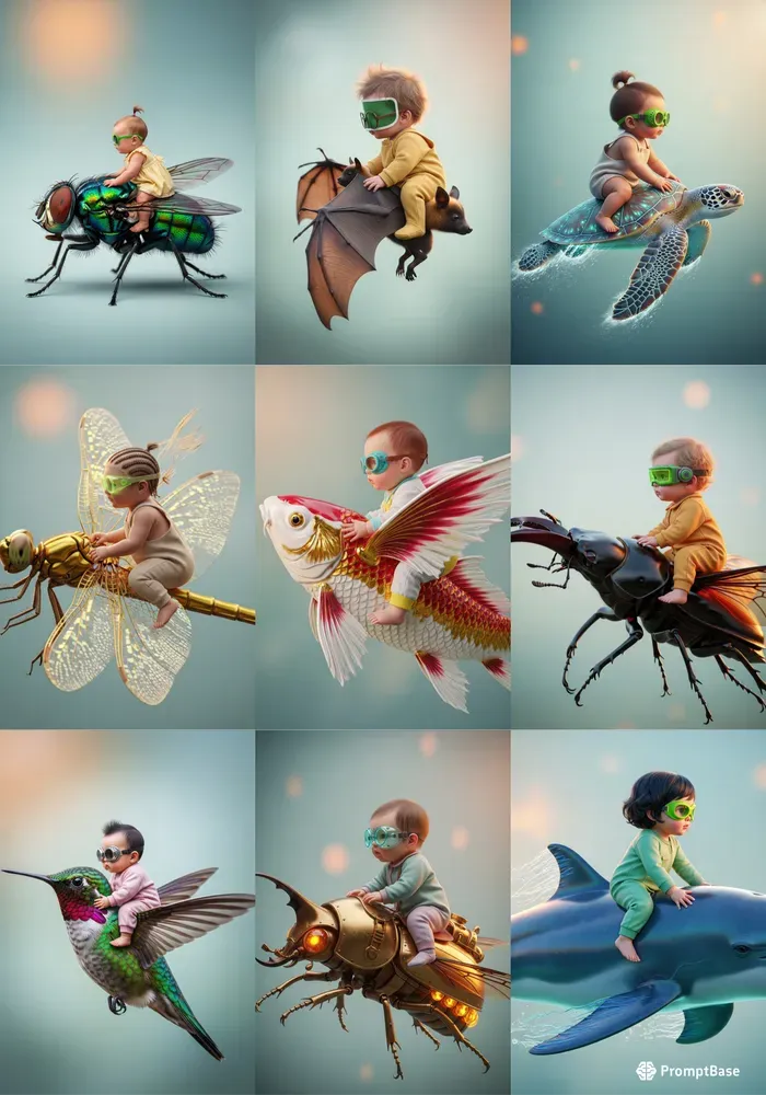 Fantasy Infant Aerial Rider Scenes