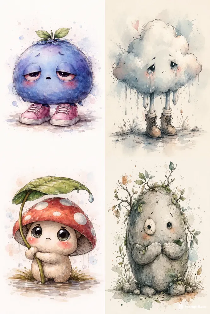 Whimsical Sad Creature Art Style Packs