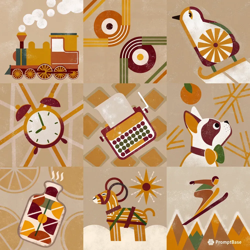 Retro Geo Wall Decor