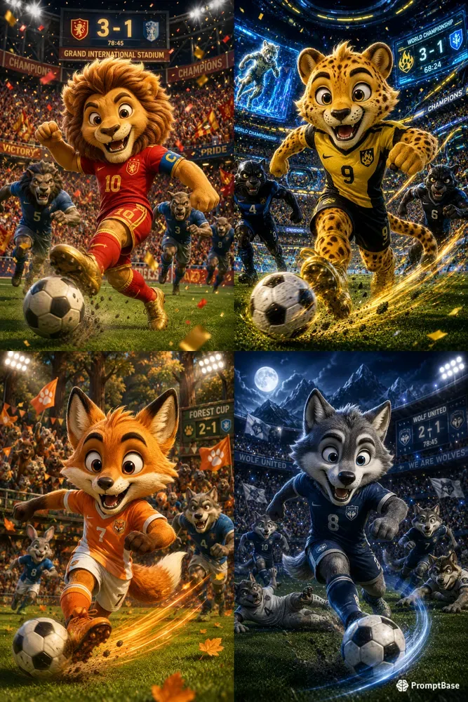 Cute Animal Football Player Generator