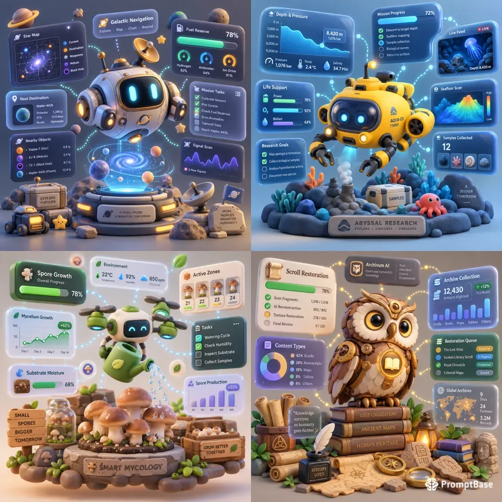 3D Workflow Dashboard Creators