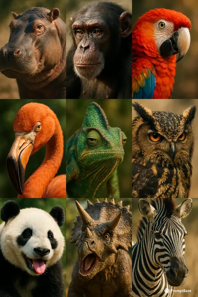 Ultra Closeup Animal Face Portraits