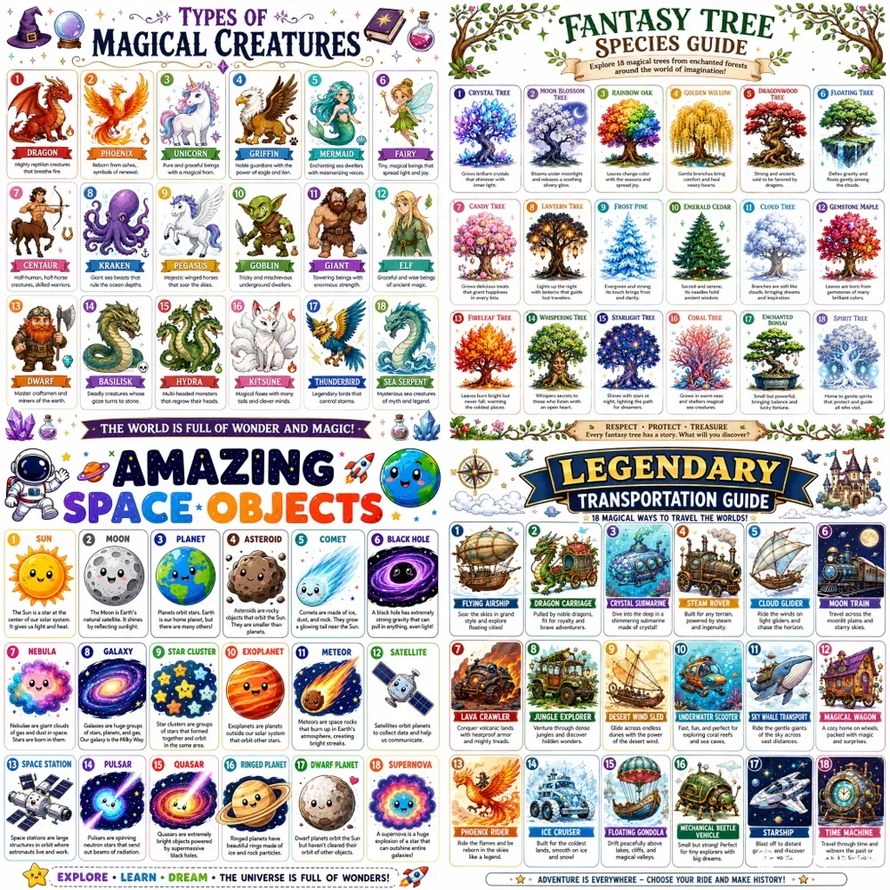 Whimsical Learning Posters Collections