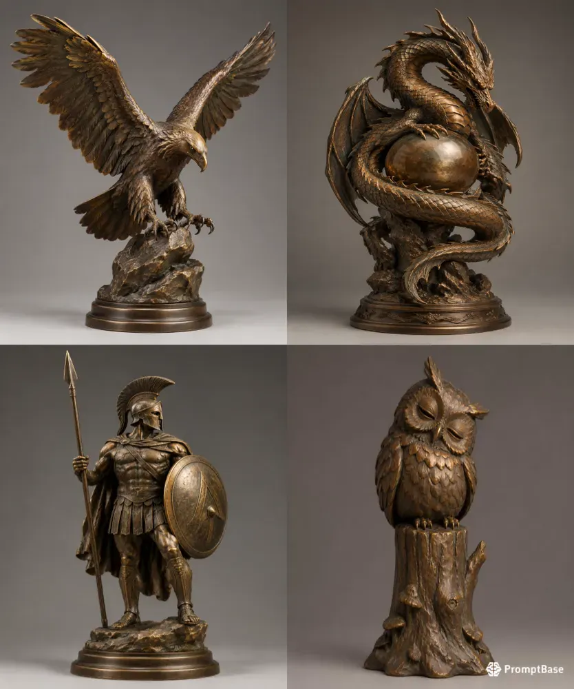 Bronze 3D Character Sculptures