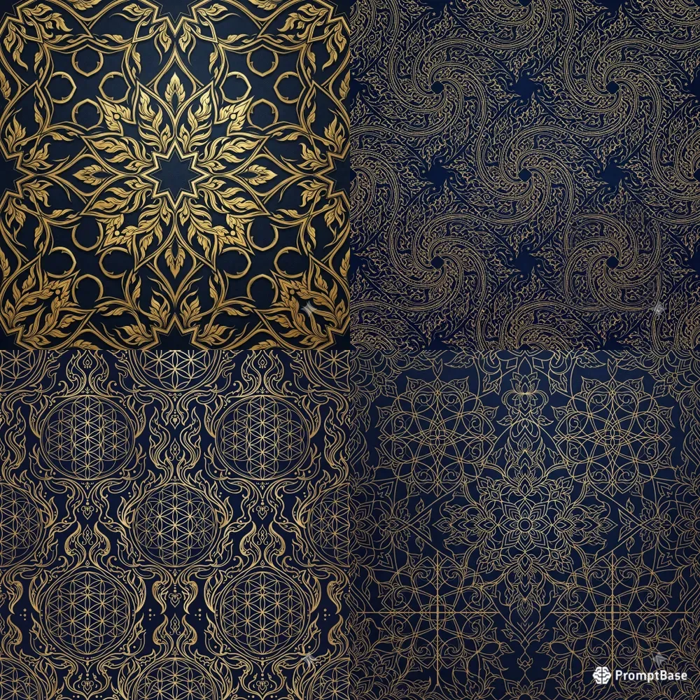 Thai Kanok Sacred Geometry Patterns