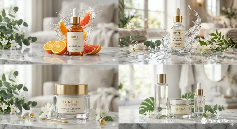 Luxury Skincare Advertisement Products