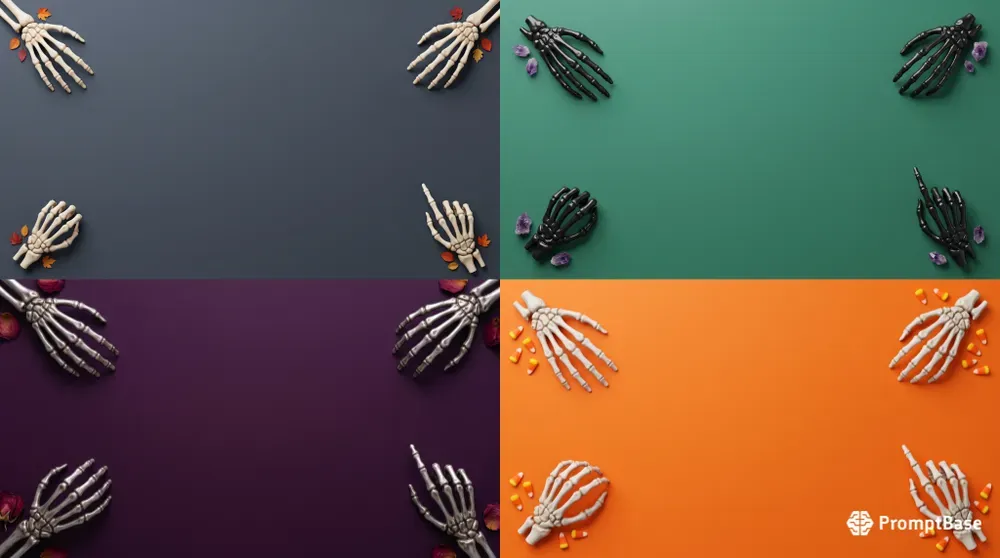 3D Spooky Hand Corner Backgrounds
