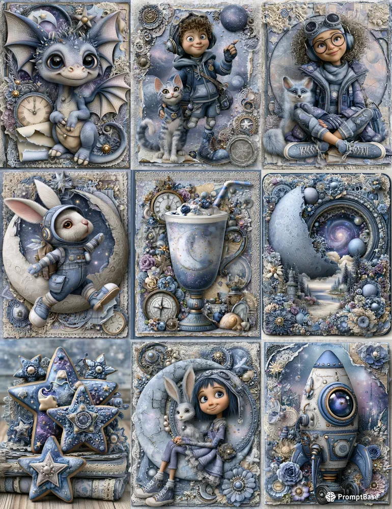 Galaxy Friend And Pet Junk Journals