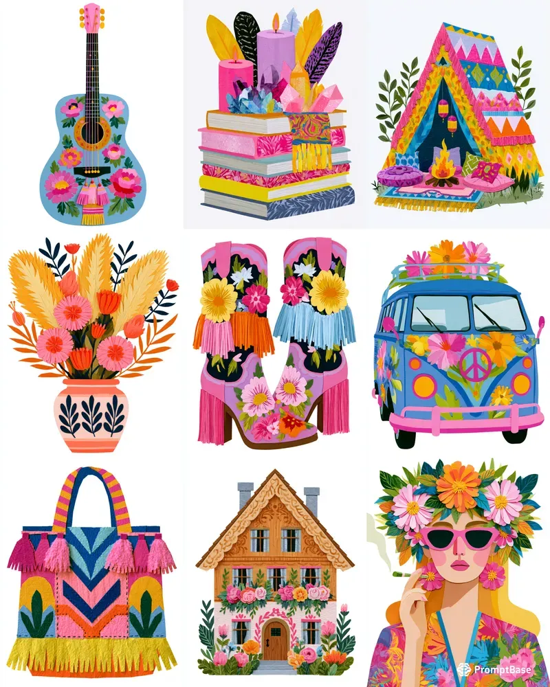 Bohemian Paper Collages