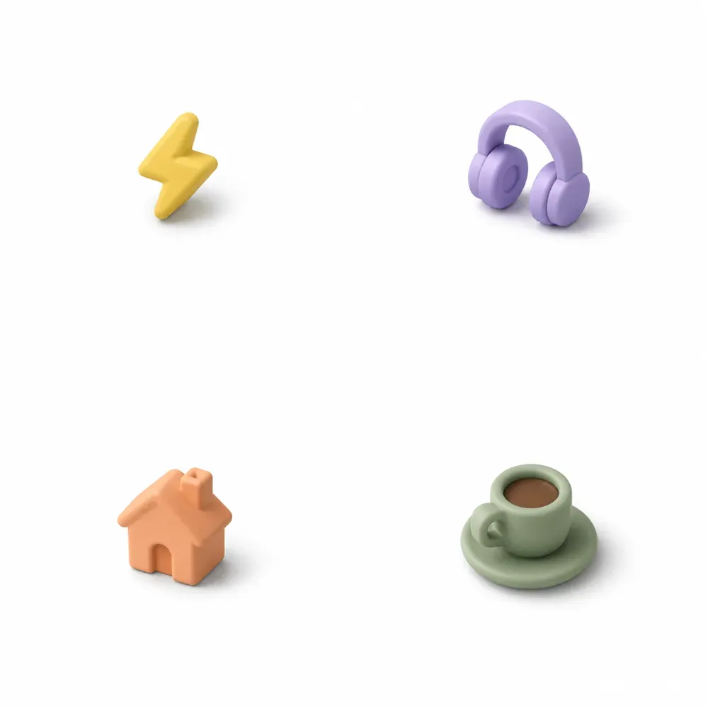 3D Clay Isometric Icons