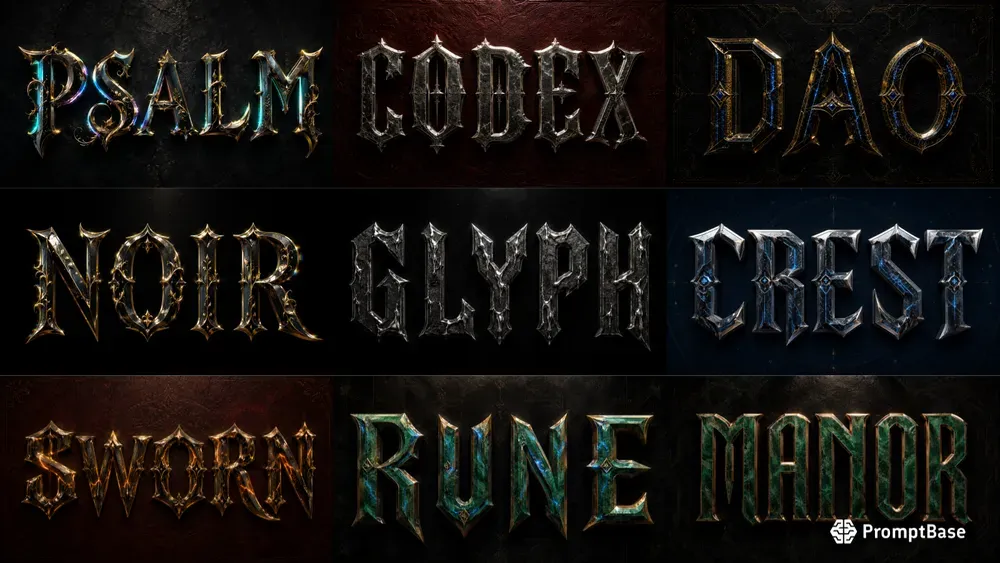 Future Medieval Gothic Typographies