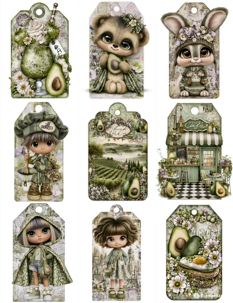 Avocado Girl Product Tags