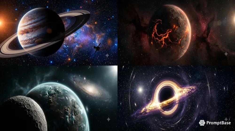 Cosmic Space Planet Scenes