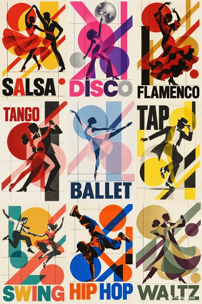 Swiss Style Dance Poster Wall Art