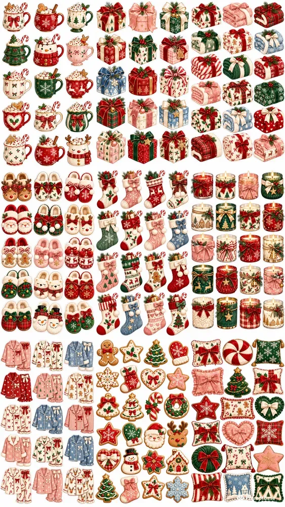 Christmas Pajama Party Sticker Sheets