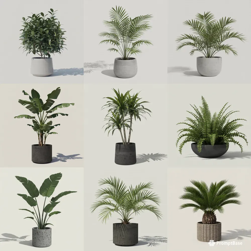 Realistic Indoor Plants