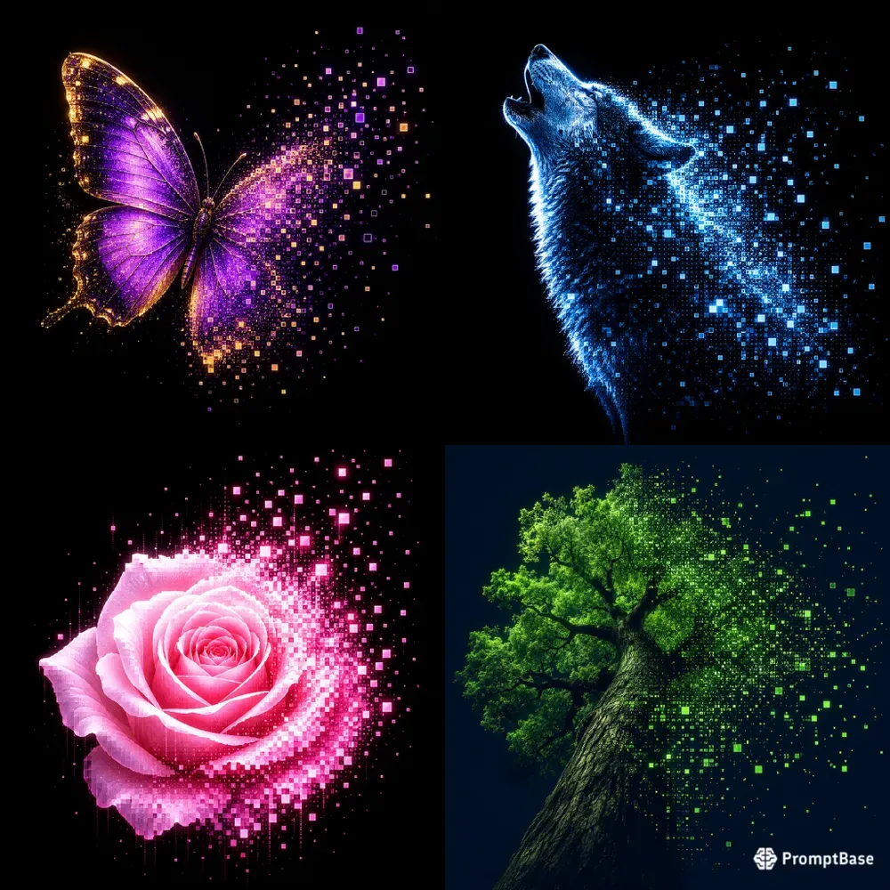 Pixel Dissolve Digital Art