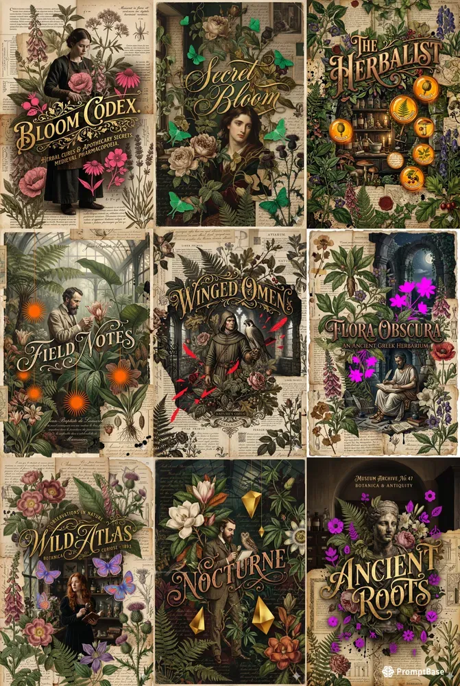 Botanical Almanac Poster Art