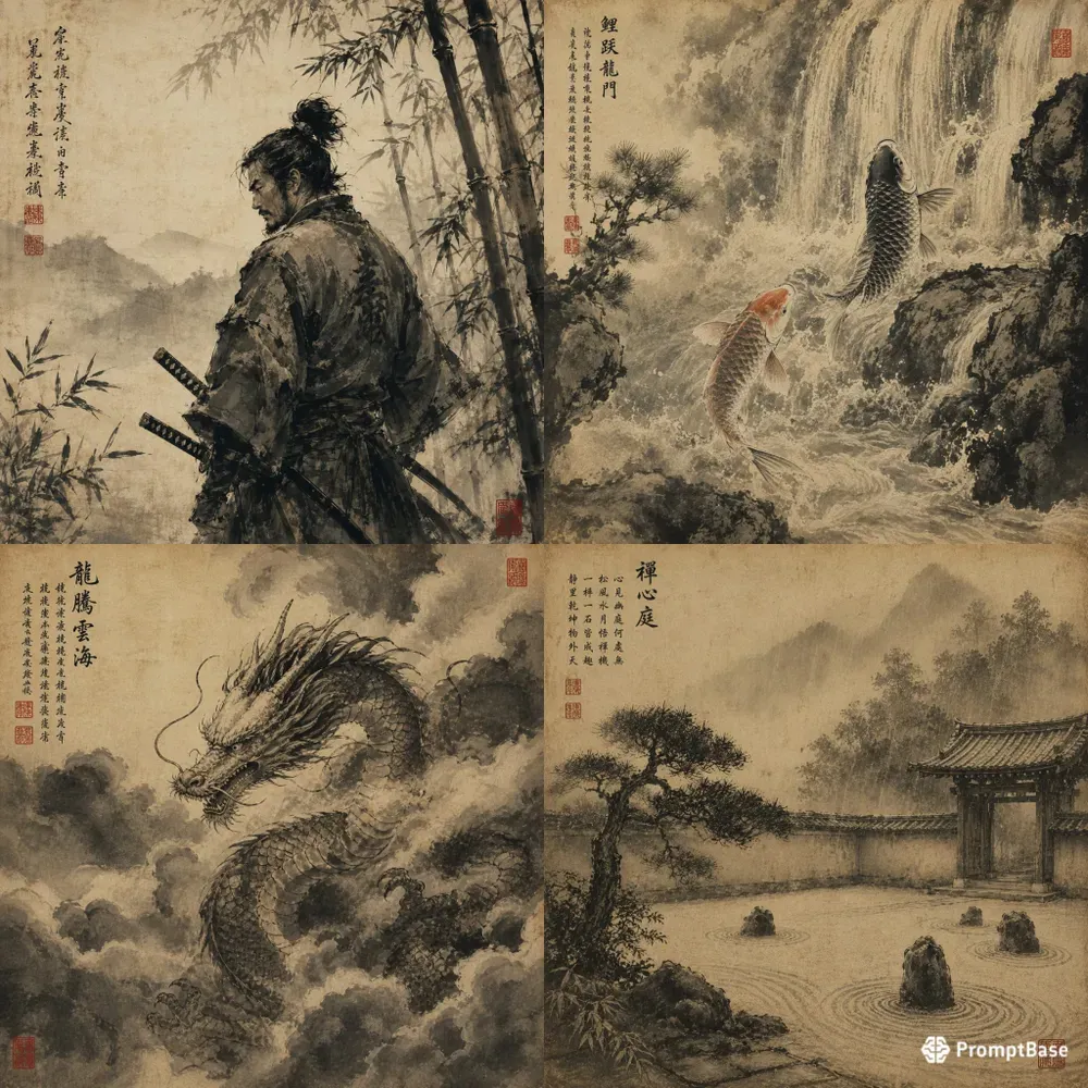 Timeless Ink Scroll Art Collections